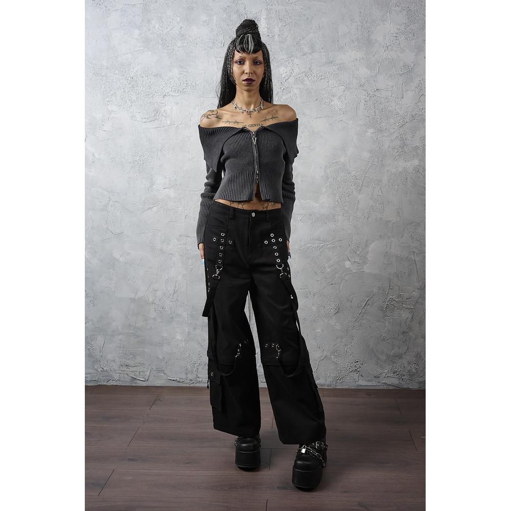 Banned - Dropzone Wide leg trousers - Black